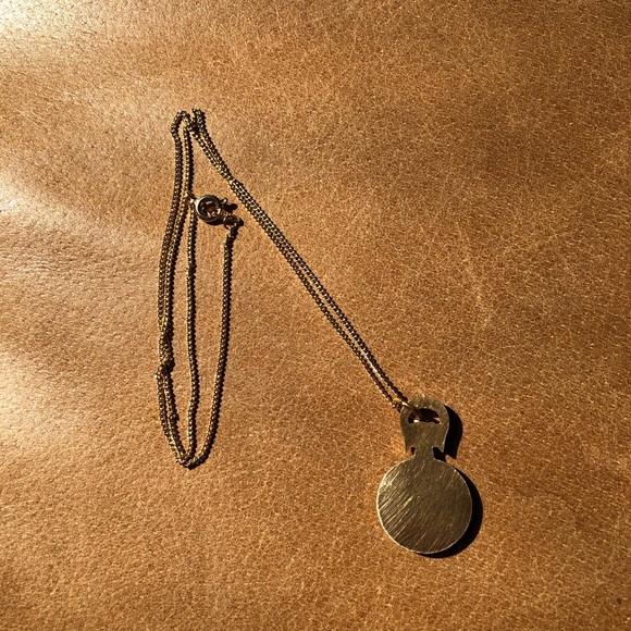 Vintage brass pendant necklace - Picture 4 of 8